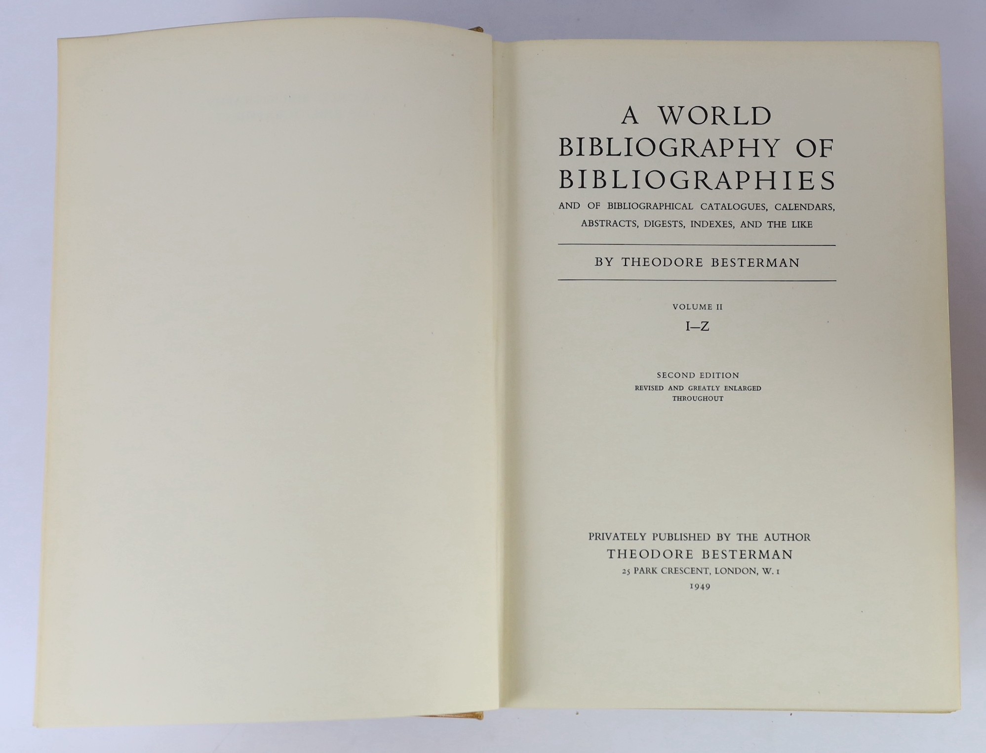 Books on books: Praz,Mario: Studies in Seventeenth-Century Imagery(including a, bibliography of Emblem Books), Roma: Edizioni di Storia e Letteratura; 1964, 4to, 2nd edition, 1 vol., 607pp+{2}